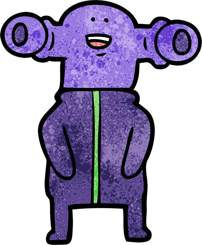 friendly cartoon alien vector