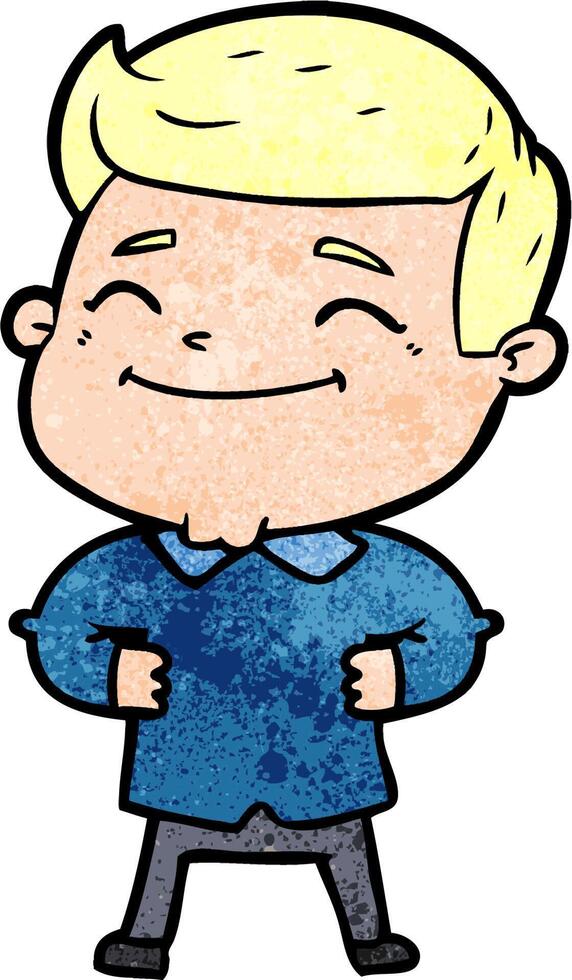 happy cartoon man vector