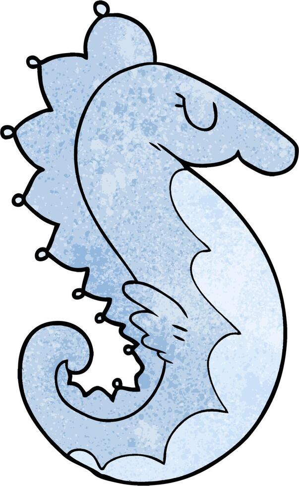 cartoon sea horse vector