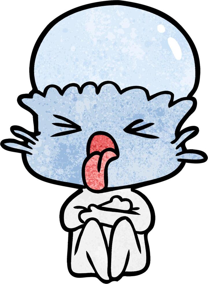 weird cartoon alien vector