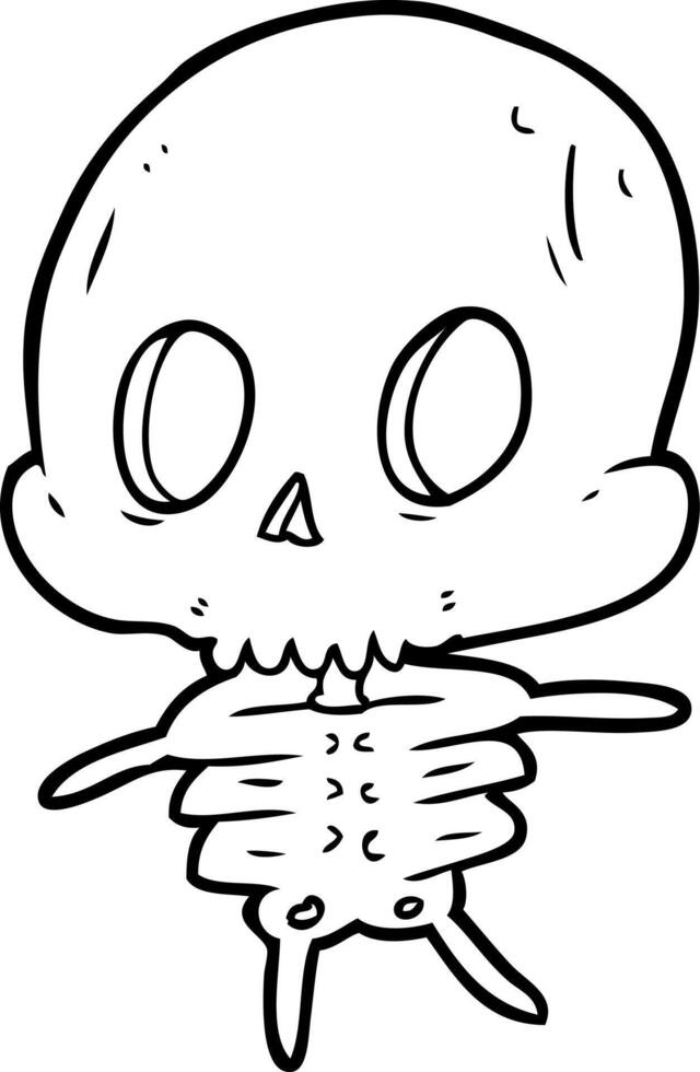 cute cartoon skeleton vector