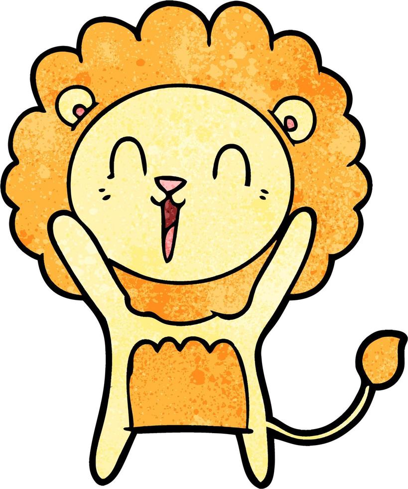 laughing lion cartoon vector