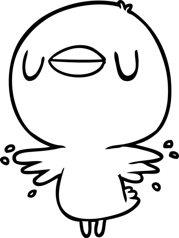 cute cartoon chick flapping wings vector