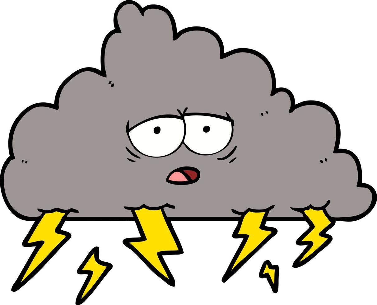 cartoon storm cloud 12548215 Vector Art at Vecteezy