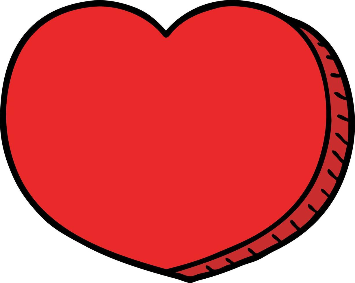 cartoon love heart vector