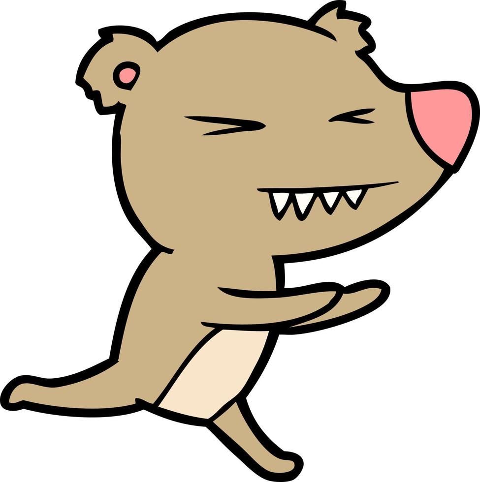 angry bear cartoon vector