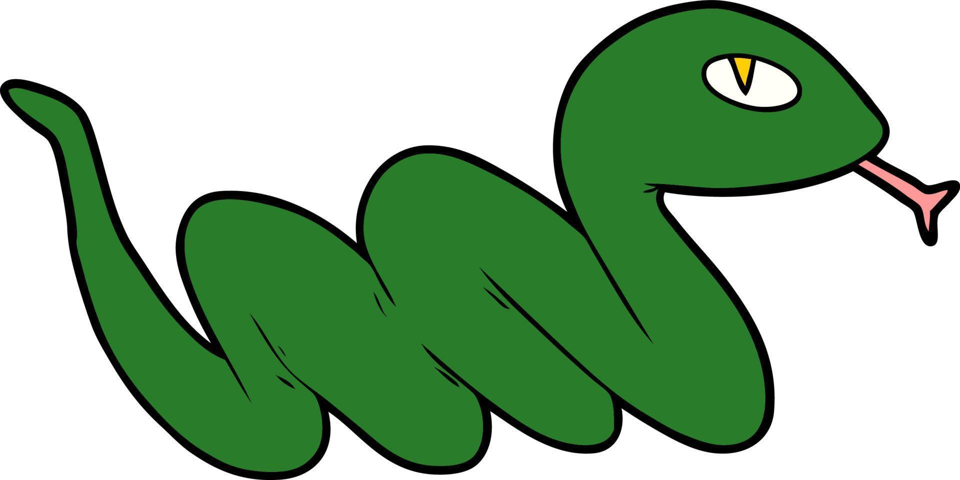 cartoon slithering snake vector