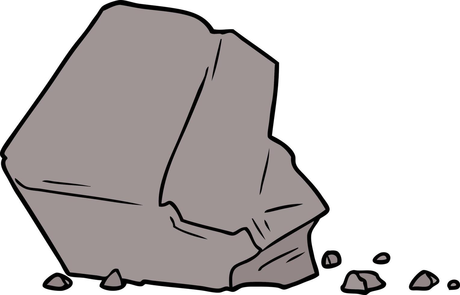 cartoon large rock vector