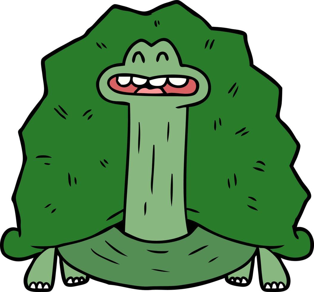 funny cartoon turtle vector