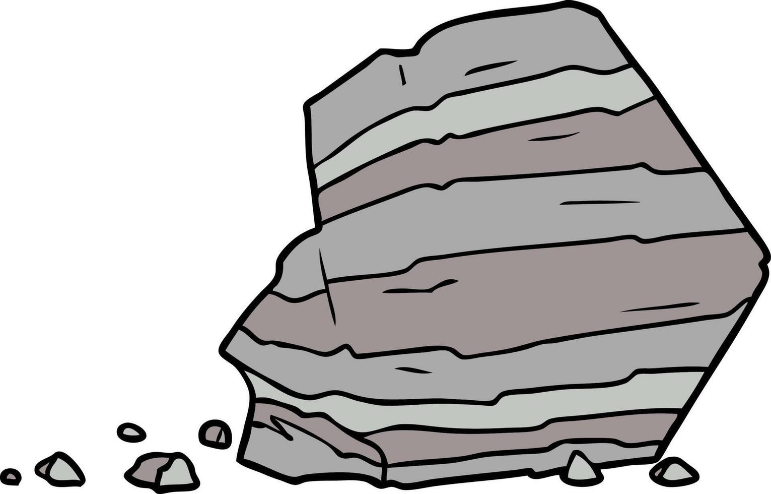 cartoon large rock vector
