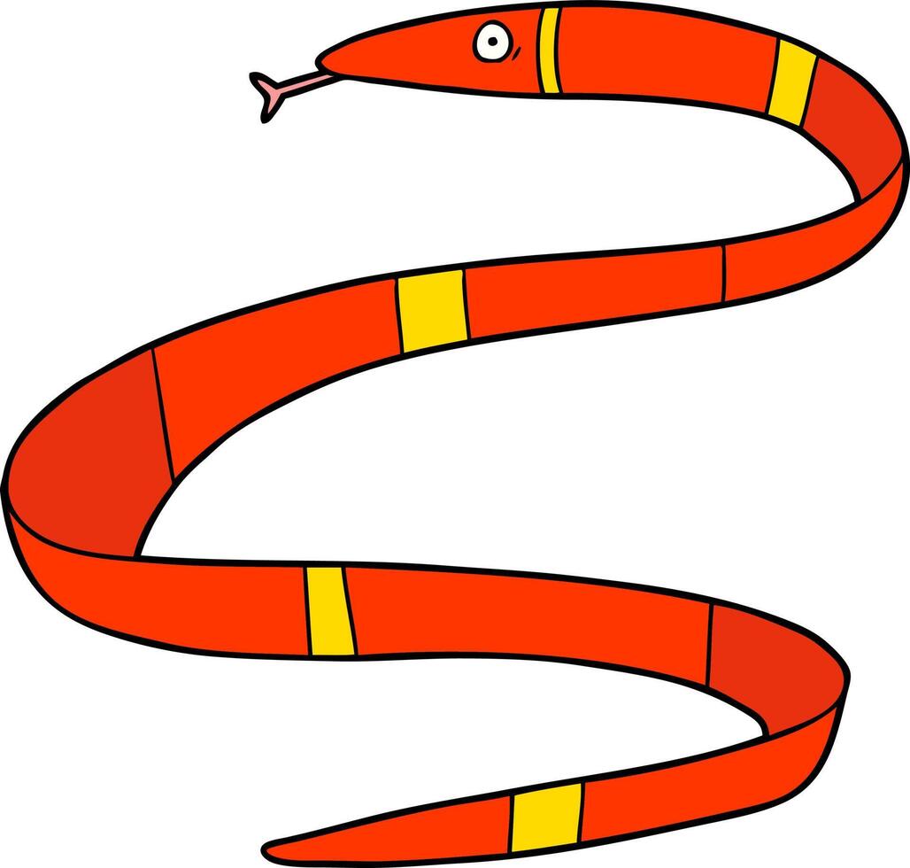 cartoon sea snake vector