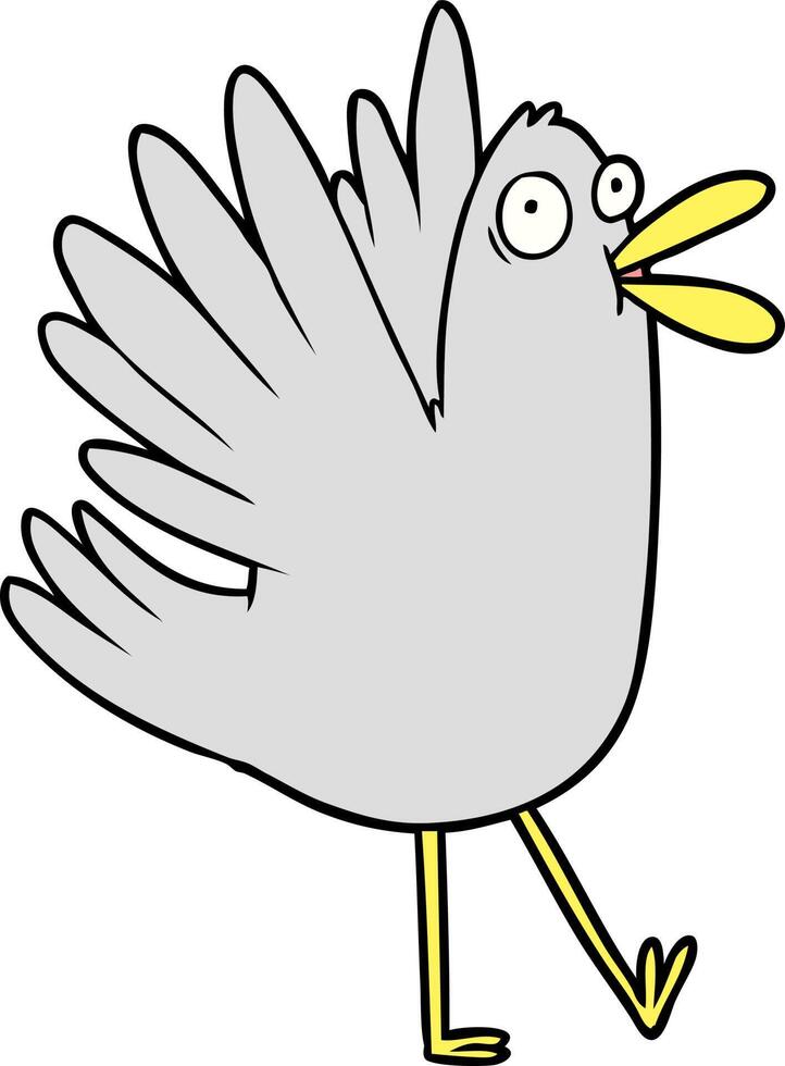 cartoon bird squawking vector