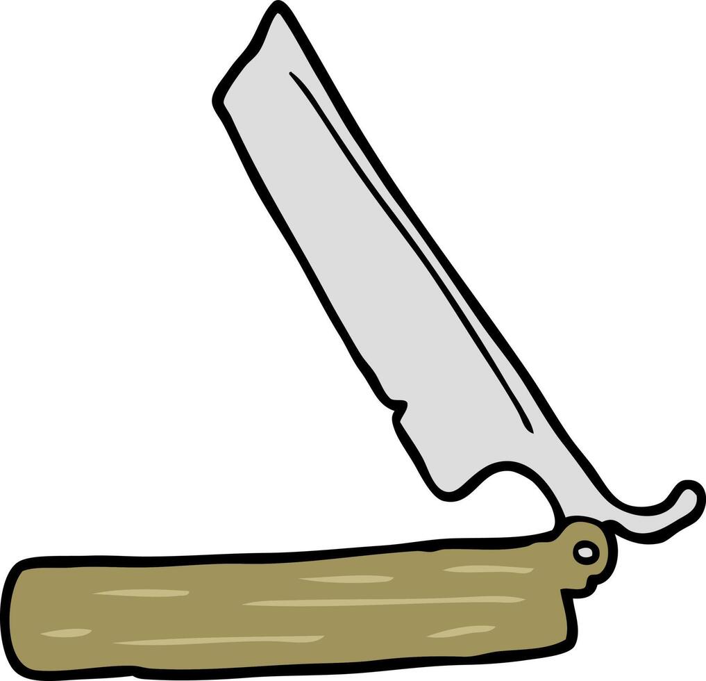 cartoon traditional razor vector