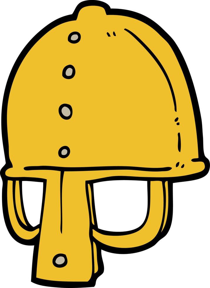 cartoon medieval helmet vector