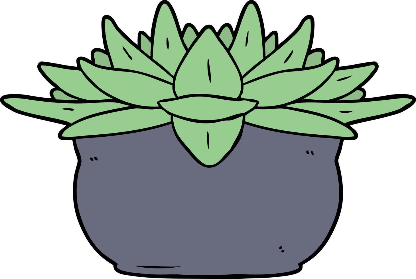 planta suculenta de dibujos animados vector