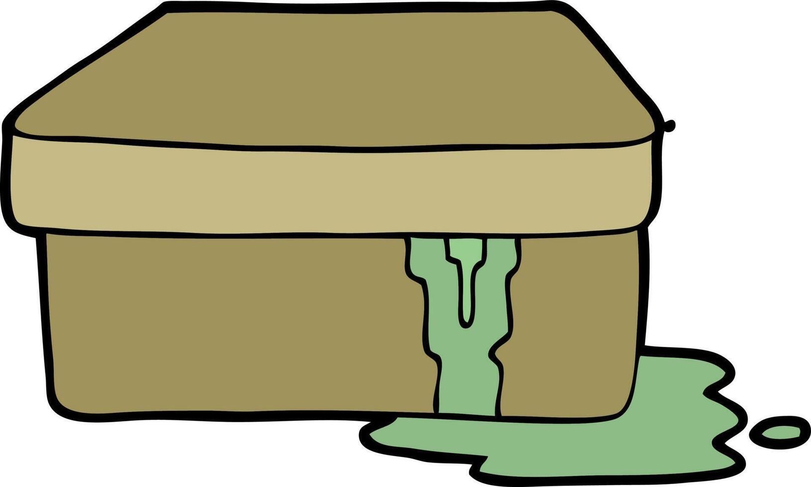 cartoon box with slime vector