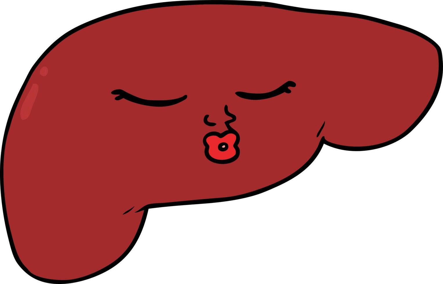 cartoon pretty liver vector