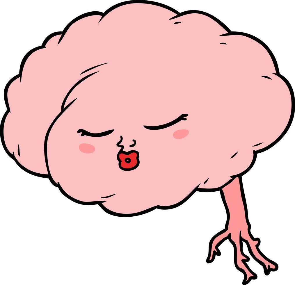 Vector cartoon brain