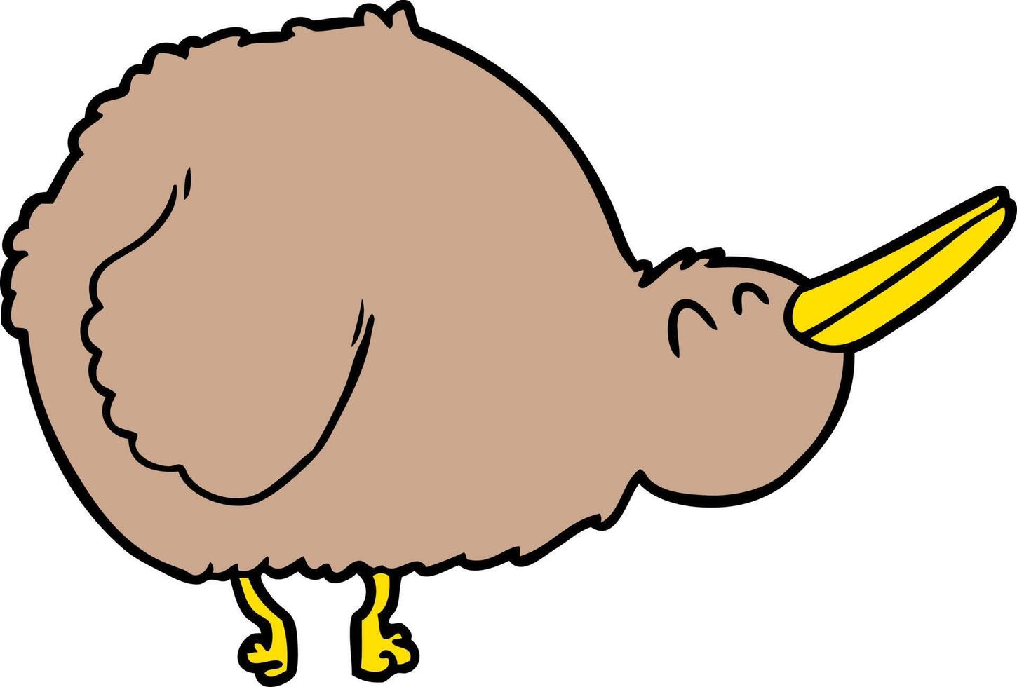 cartoon kiwi bird vector