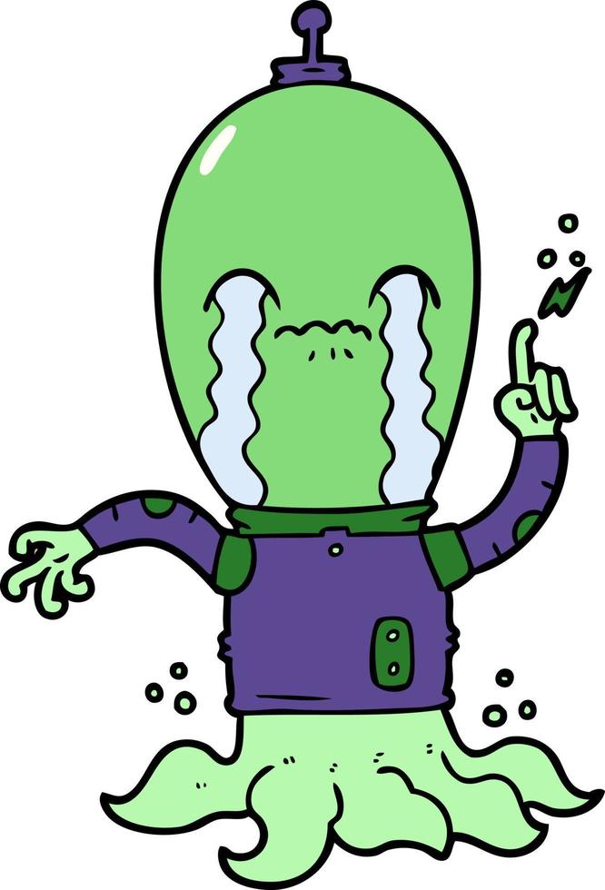 extraterrestre de dibujos animados de vector