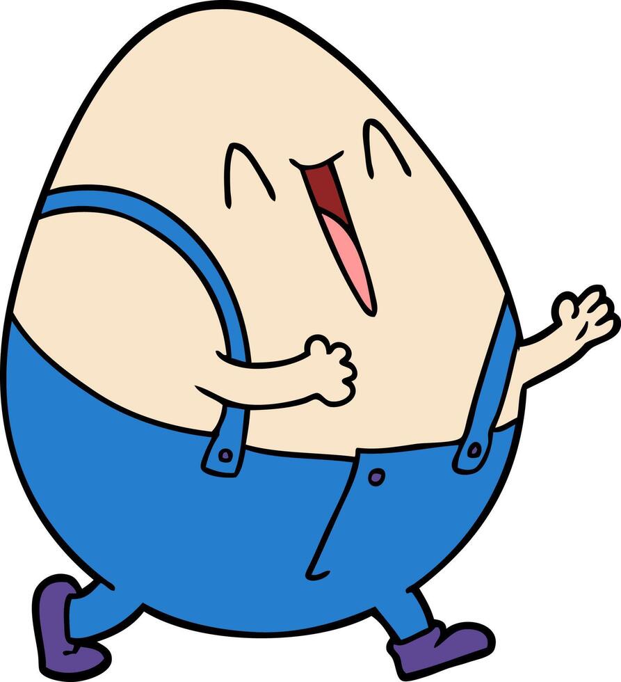 humpty dumpty cartoon egg man 12548735 Vector Art at Vecteezy