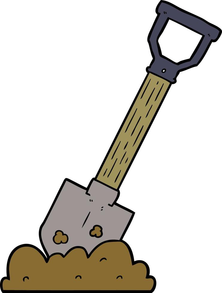 Vector cartoon shovel