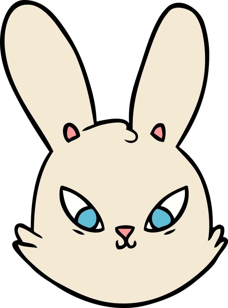 cartoon bunny face vector