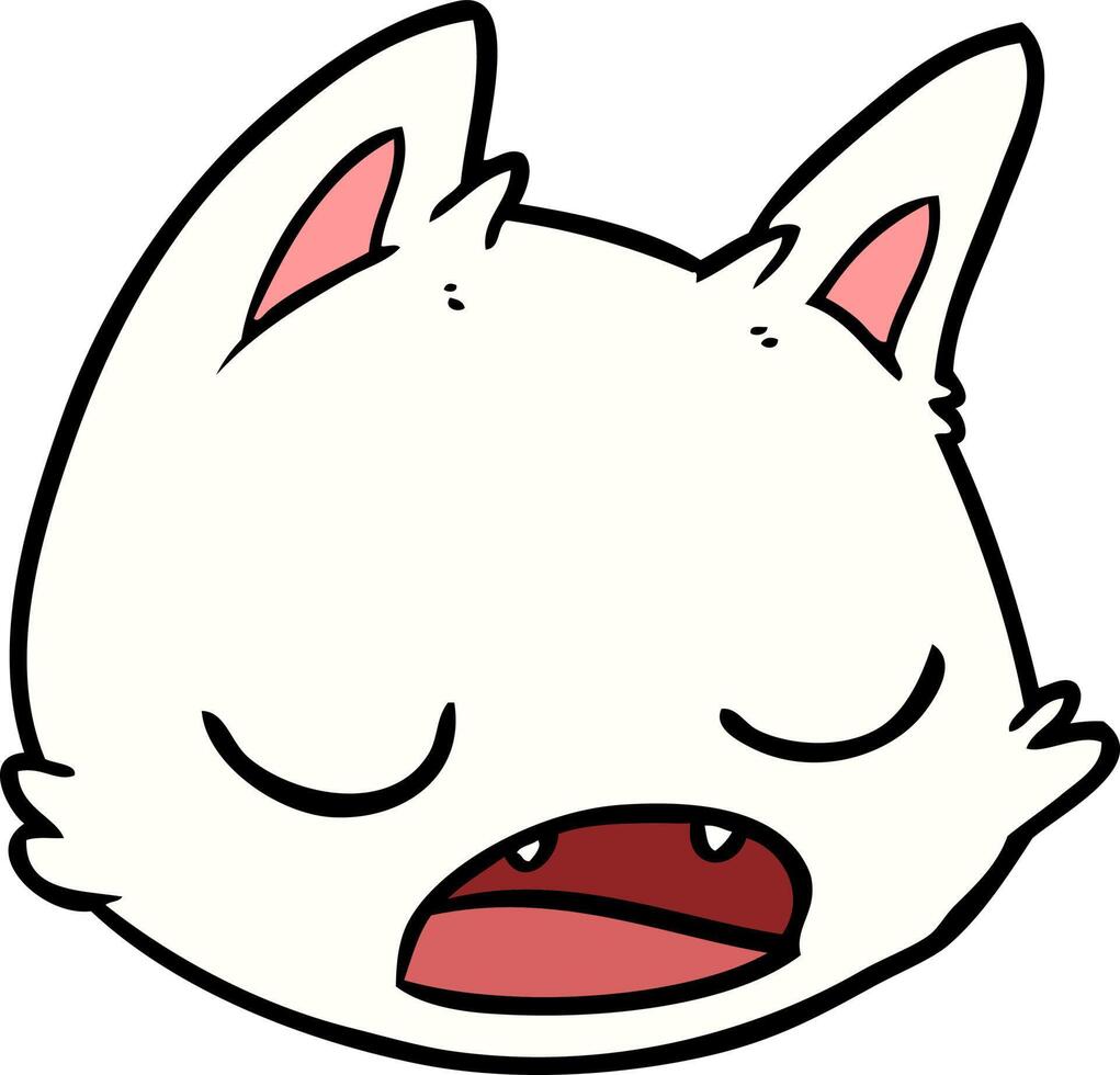cartoon cat face vector