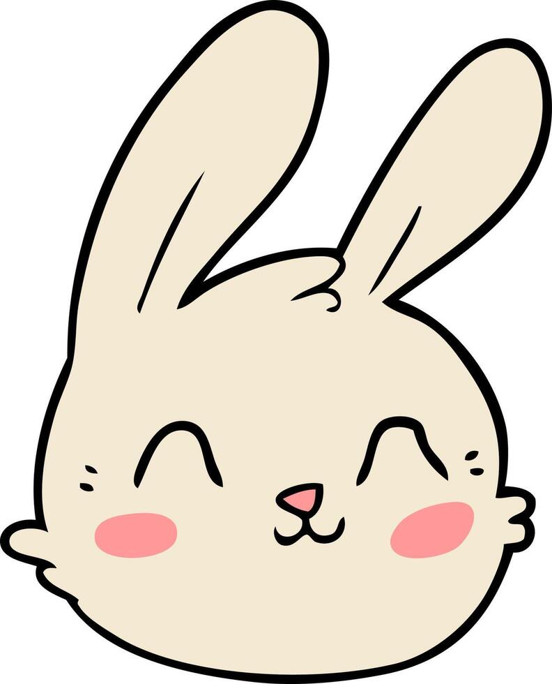 cartoon rabbit face vector