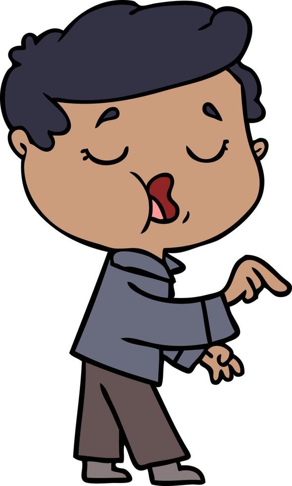 cartoon man talking vector