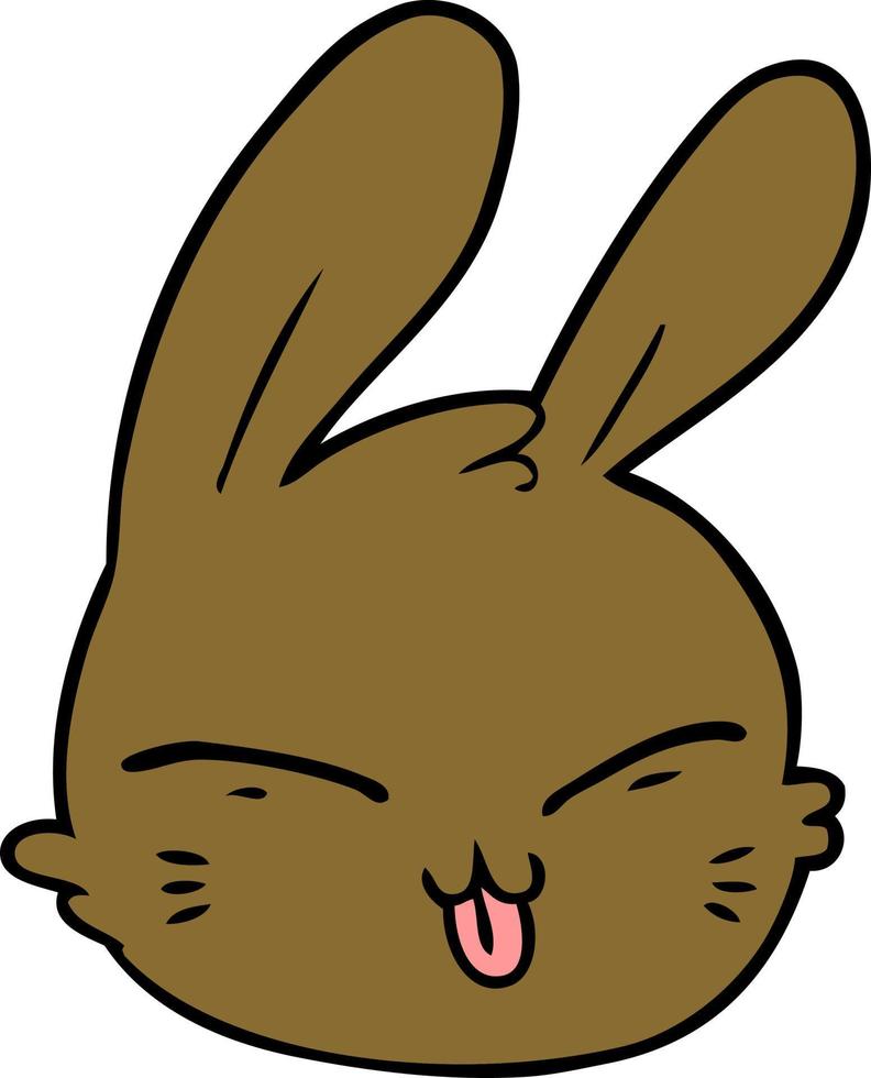 cartoon rabbit face vector