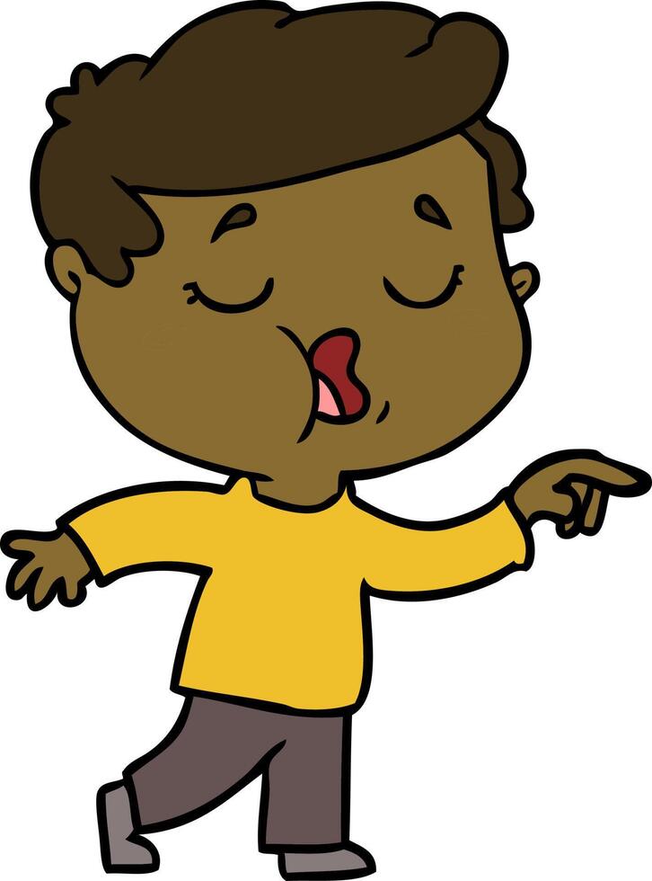 cartoon man talking vector