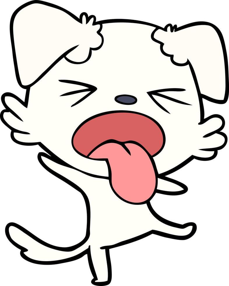 cartoon disgusted dog vector