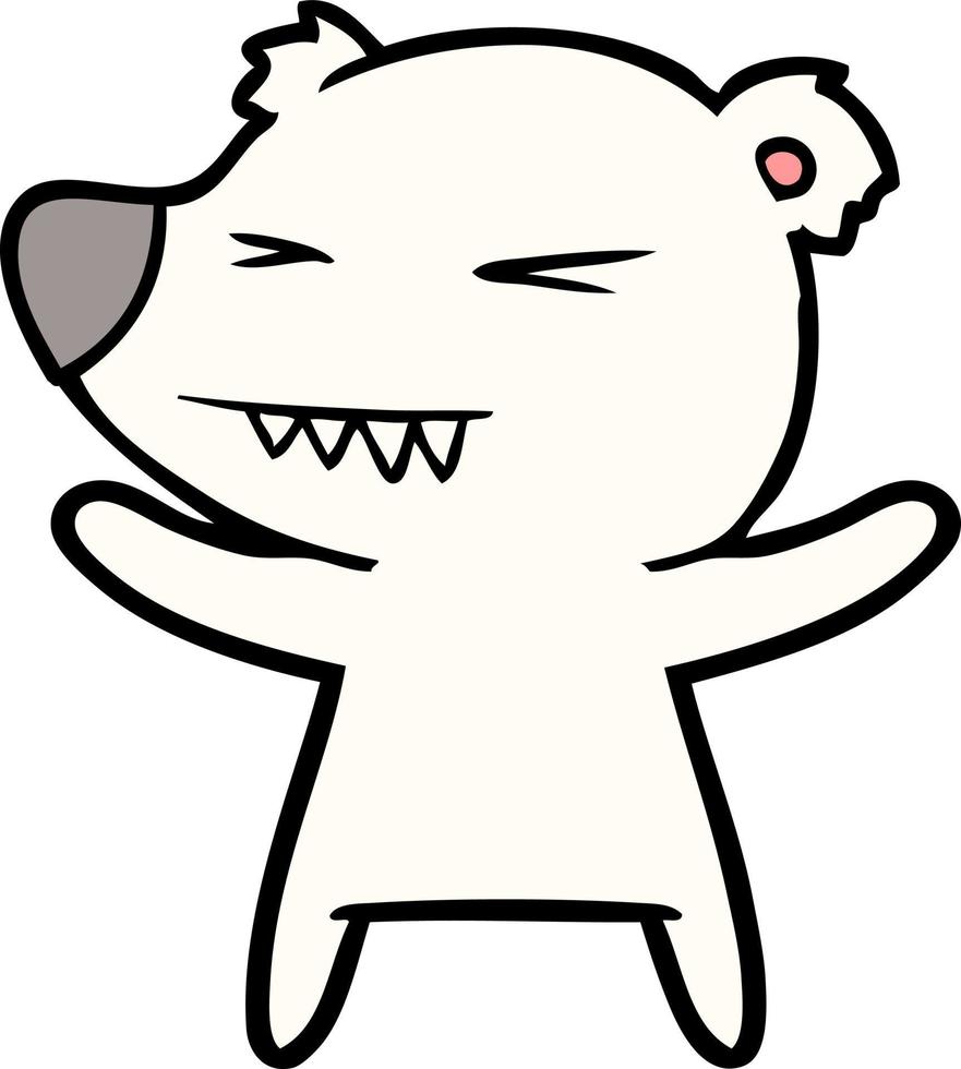 angry polar bear cartoon