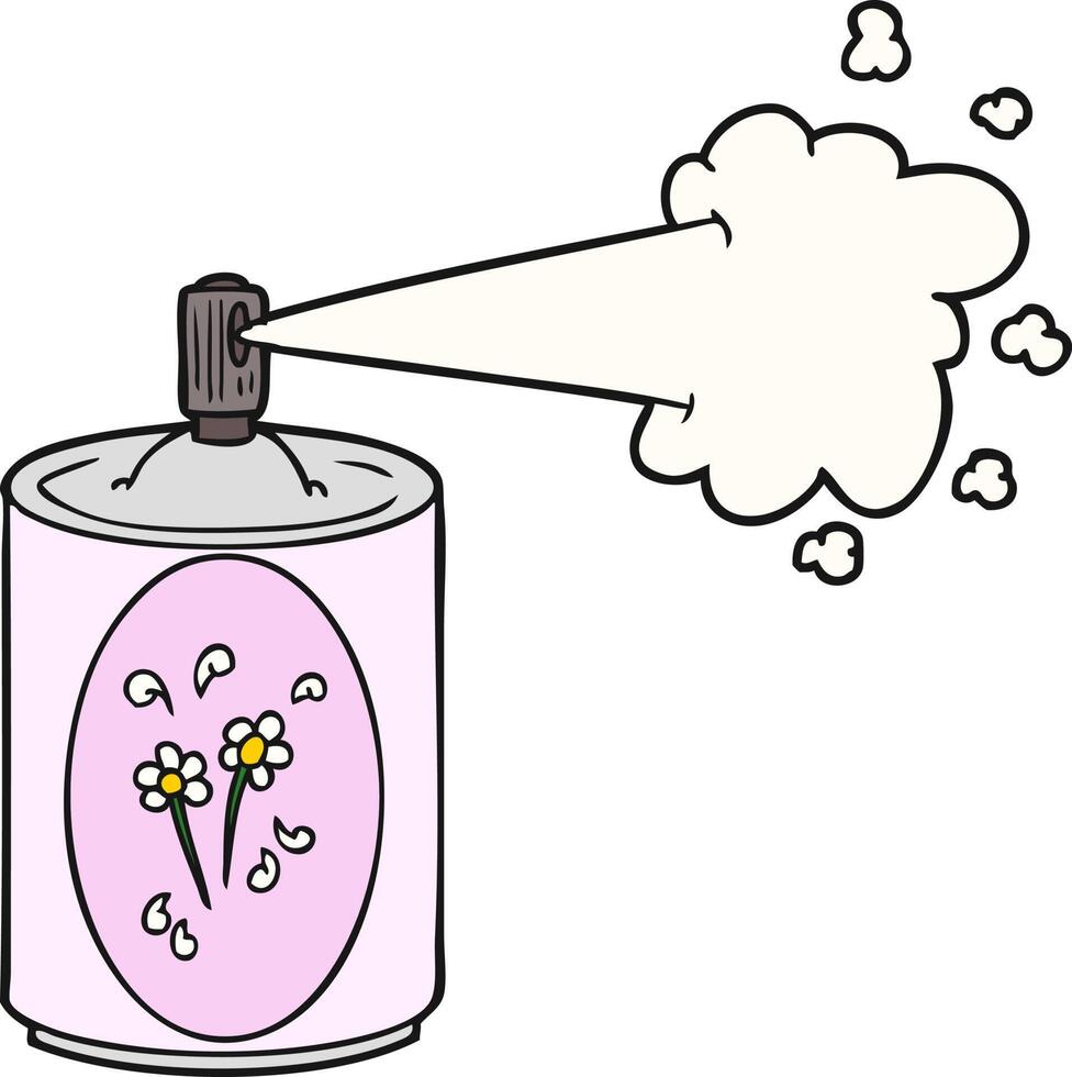 cartoon aerosol freshener spray can vector