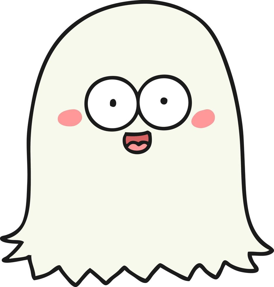 fantasma amigable de dibujos animados vector