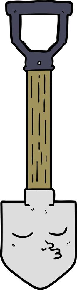 Vector cartoon shovel