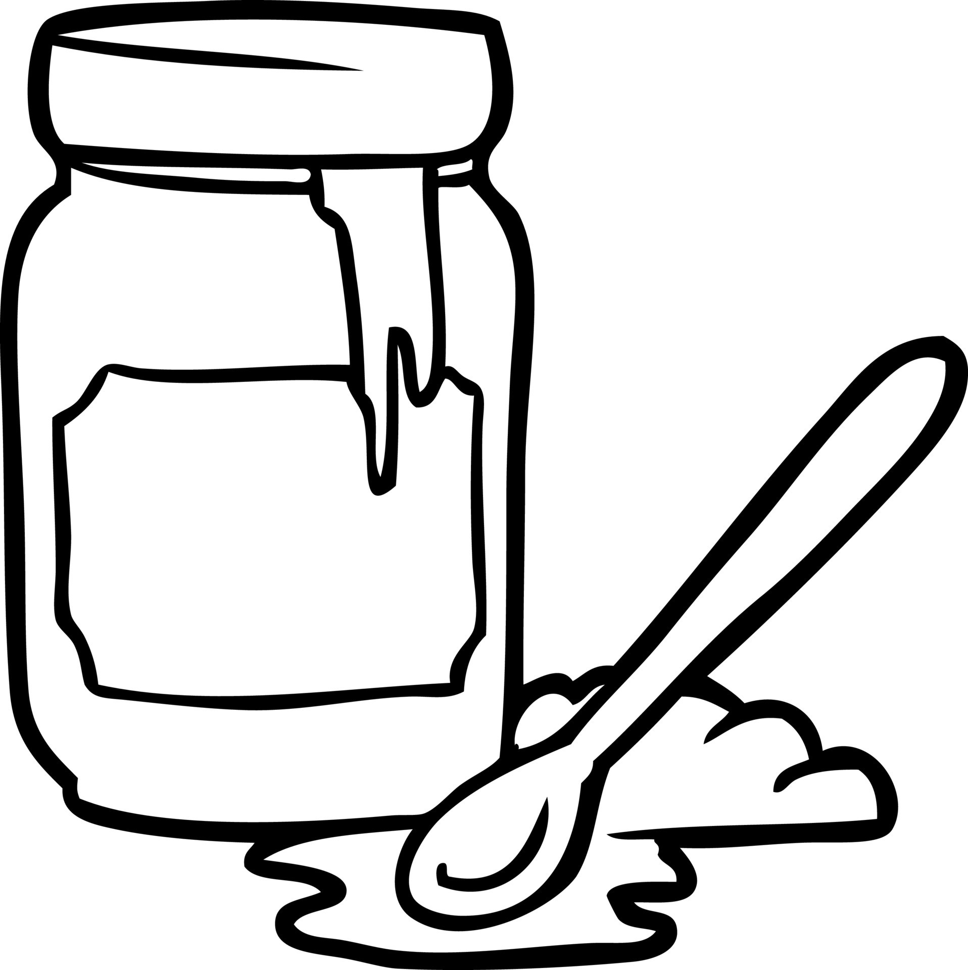 line drawing of a jar of honey 12549120 Vector Art at Vecteezy