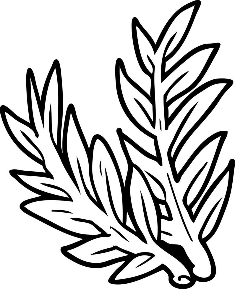 line drawing of a plant vector