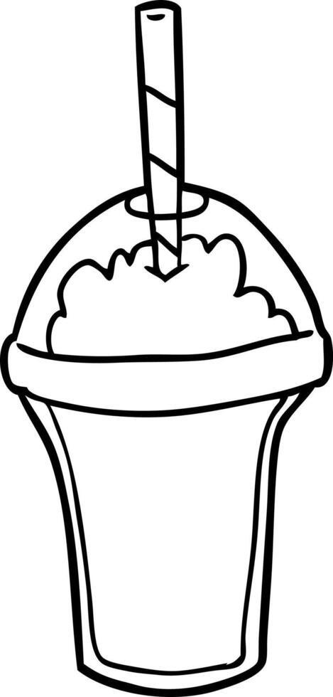 line drawing of a smoothie vector