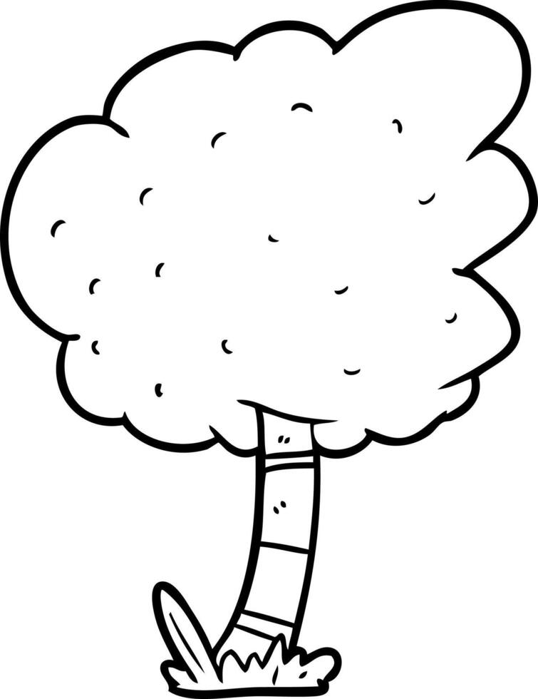 line drawing of a tree vector