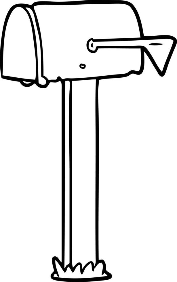 line drawing of a mailbox 12549249 Vector Art at Vecteezy