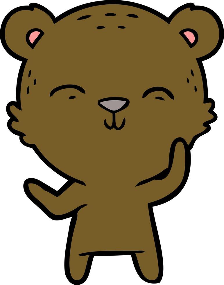 happy cartoon bear vector