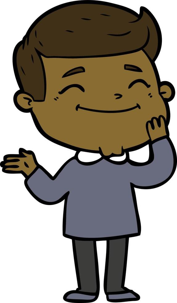 happy cartoon man vector