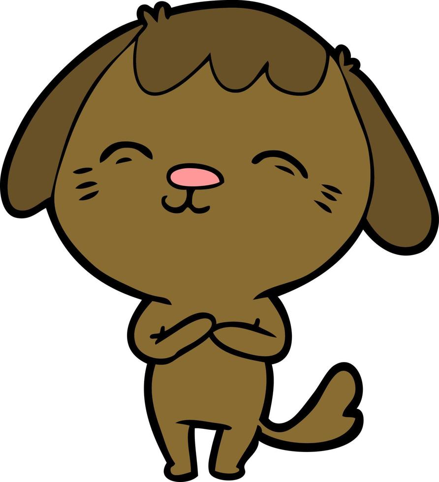 happy cartoon dog vector