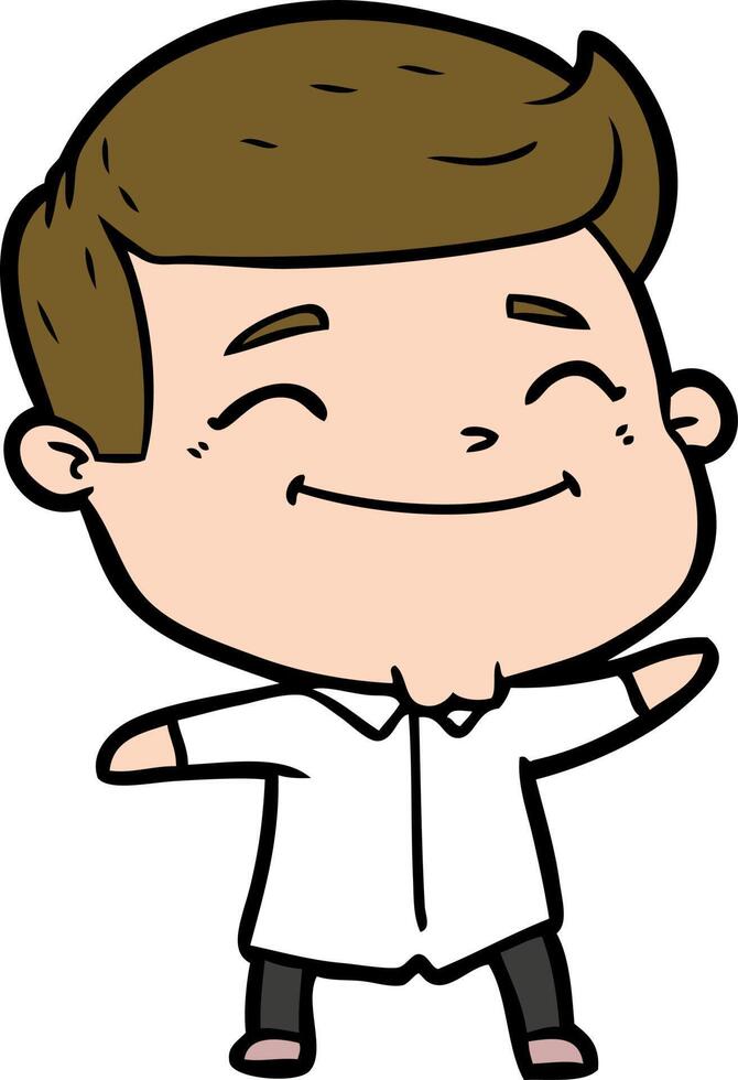 happy cartoon man vector