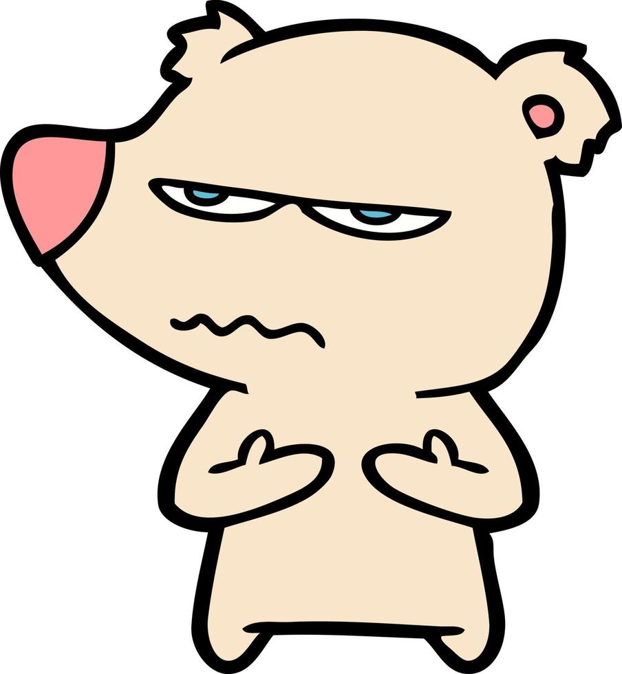 annoyed bear cartoon vector