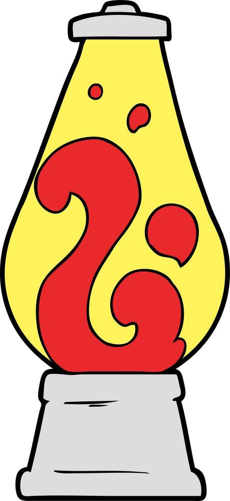 cartoon retro lava lamp vector