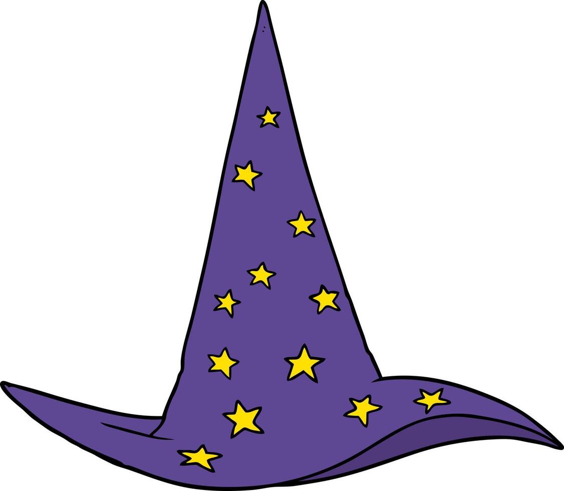 cartoon wizard hat vector