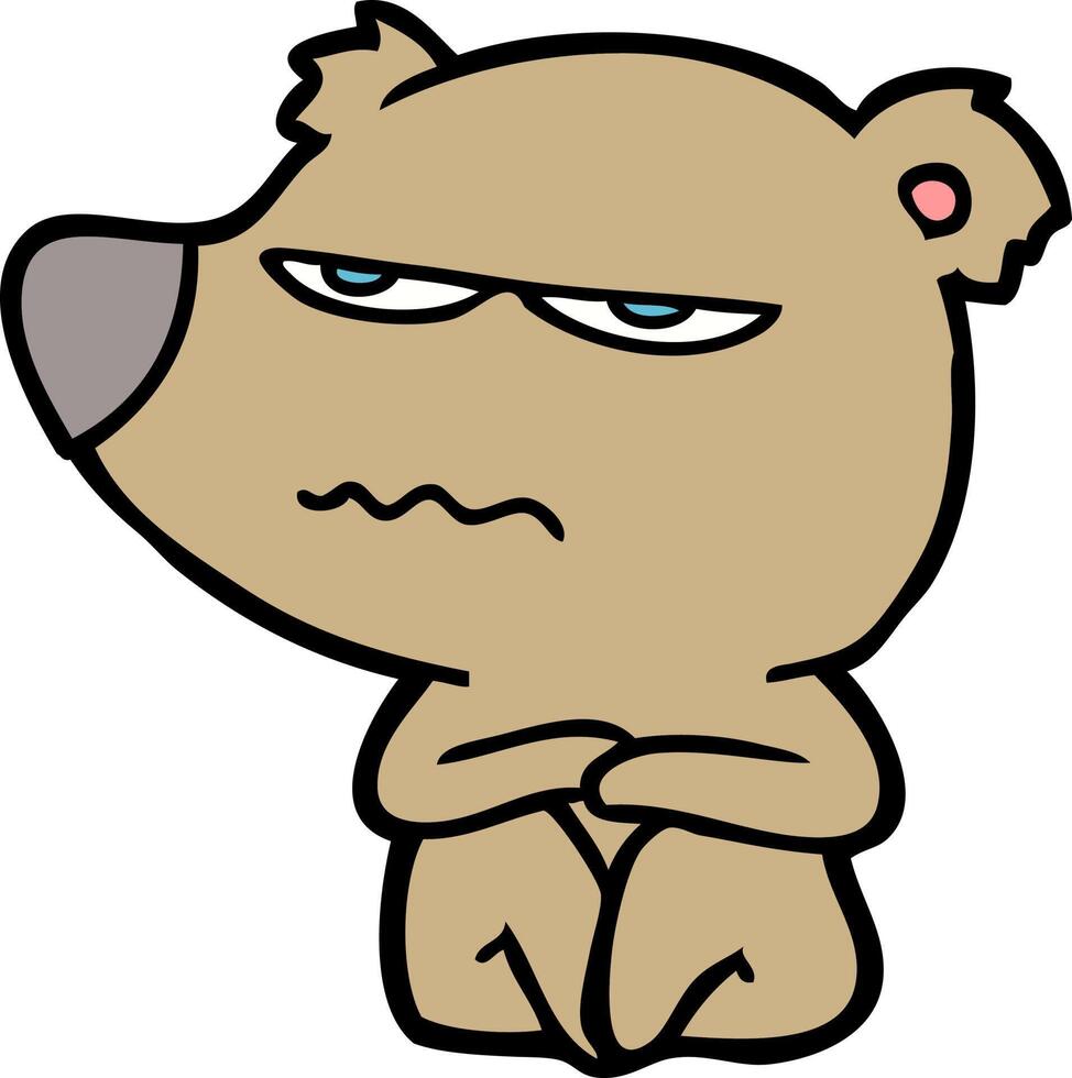 angry bear cartoon vector